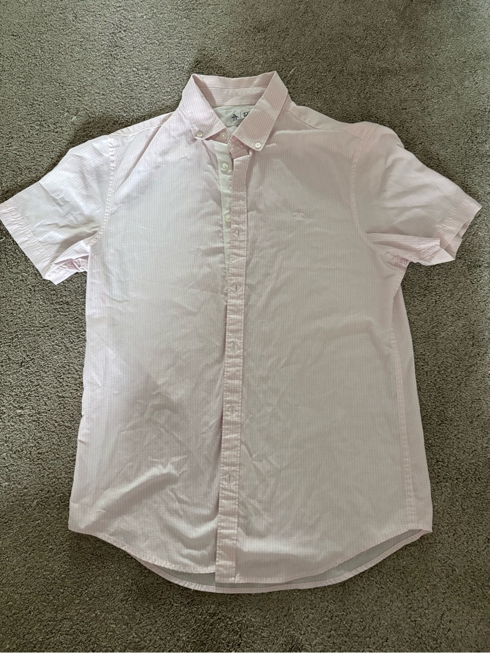 Original Penguin Light Pink Short-Sleeve Button-Down Shirt